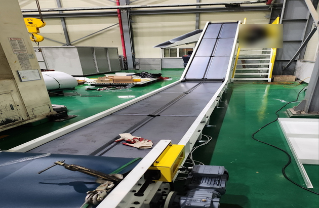 녹색PVC 4T 가이드 부착 현장 접착